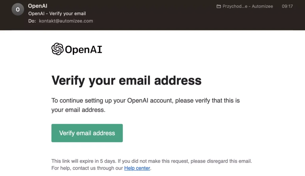 Potwierdzenie adresu e-mail